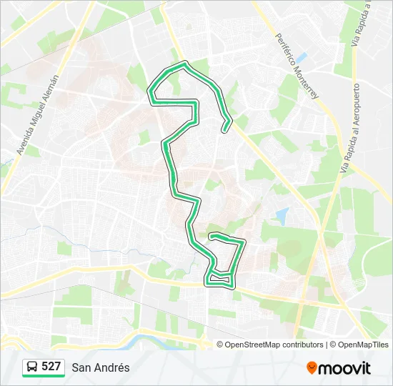 527 Bus Line Map