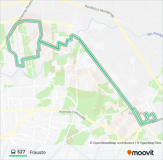 527 Bus Line Map