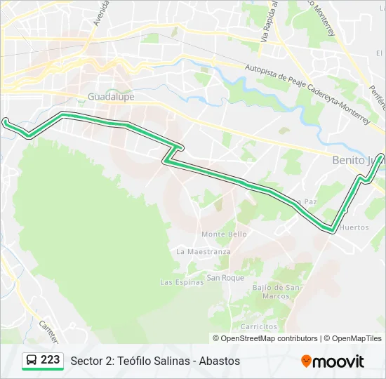 223 Bus Line Map