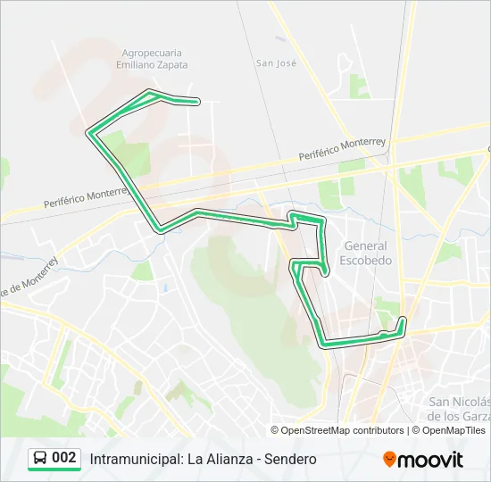 002 Bus Line Map