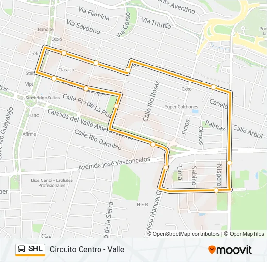 SHL Bus Line Map