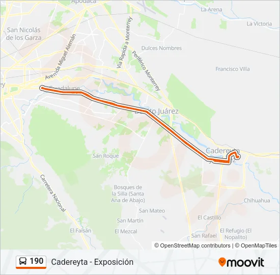 190 Bus Line Map