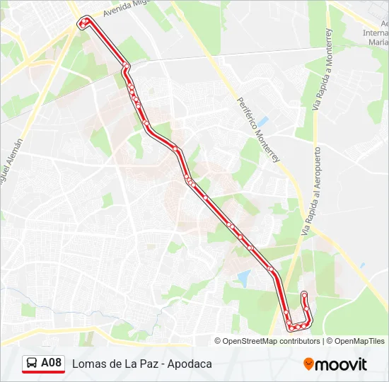 A08 Bus Line Map