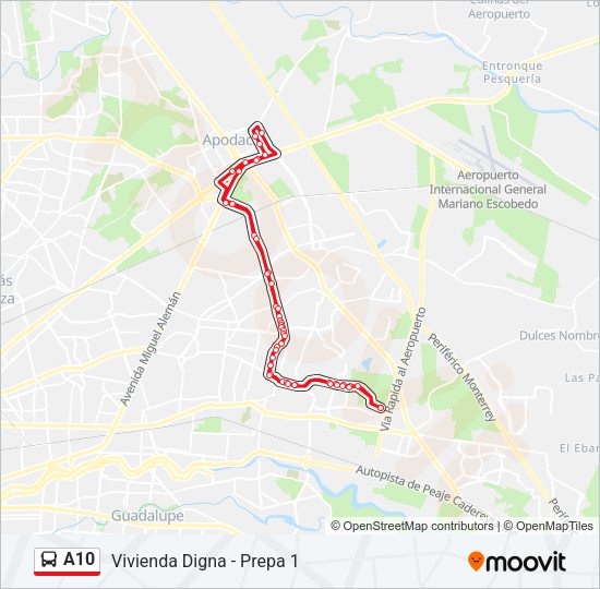A10 Bus Line Map