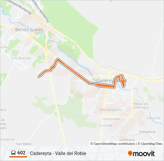 602 Bus Line Map