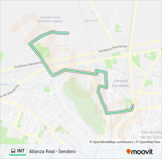 INT Bus Line Map