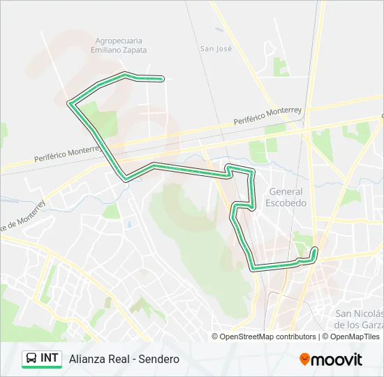 INT Bus Line Map