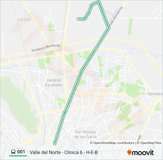 001 Bus Line Map
