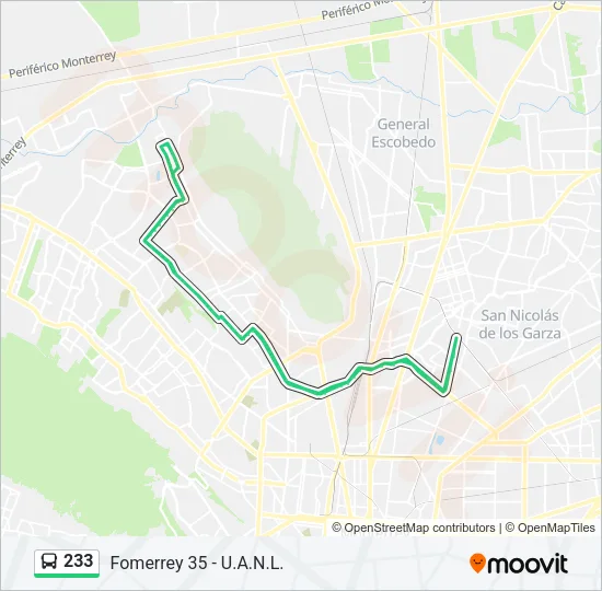 233 Bus Line Map