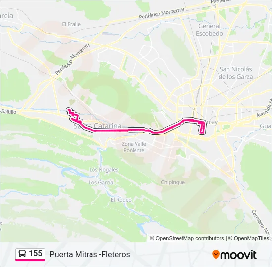 155 Bus Line Map