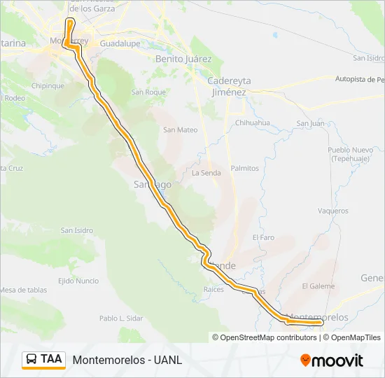 TAA Bus Line Map