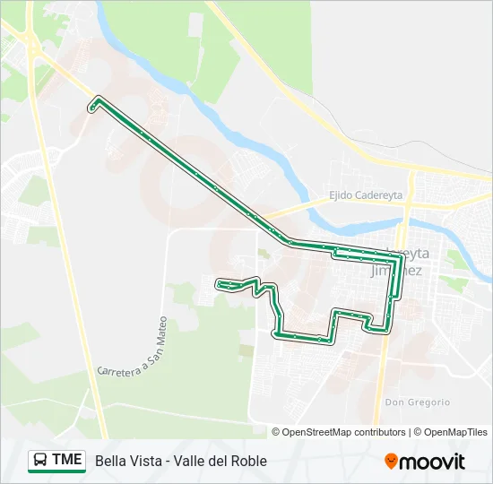 TME Bus Line Map