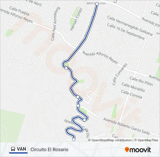 VAN Bus Line Map
