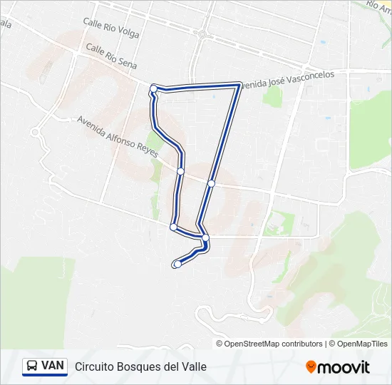VAN Bus Line Map
