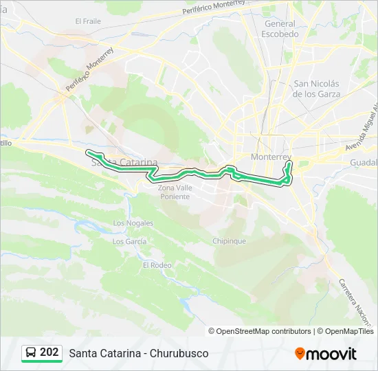 202 Bus Line Map