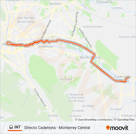 INT Bus Line Map