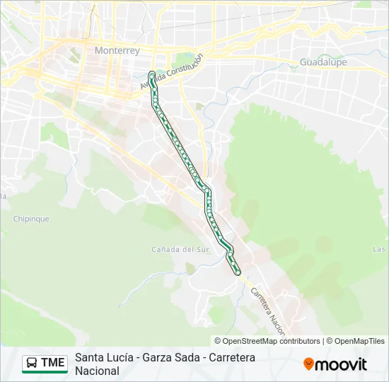 TME Bus Line Map