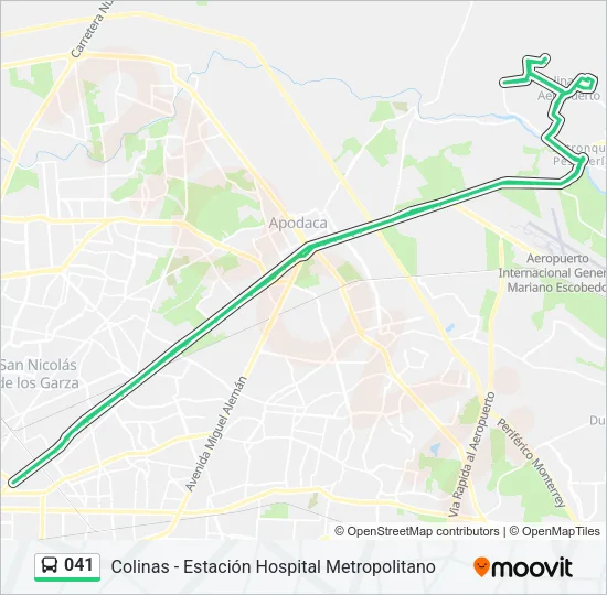 041 Bus Line Map