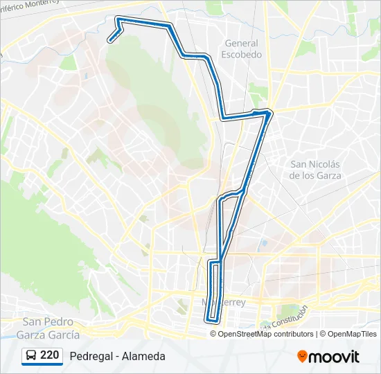 220 Bus Line Map