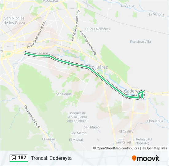 182 Bus Line Map