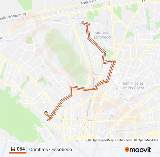 064 Bus Line Map