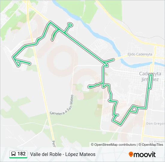182 Bus Line Map