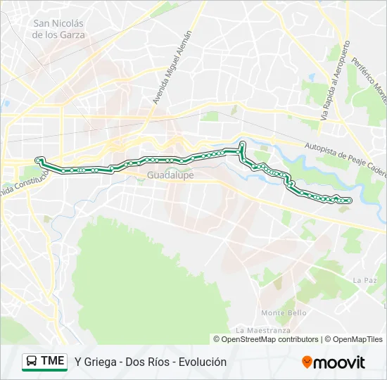 TME Bus Line Map