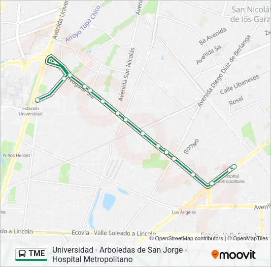 TME Bus Line Map