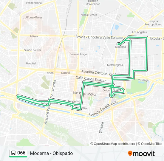066 Bus Line Map
