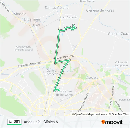 001 Bus Line Map