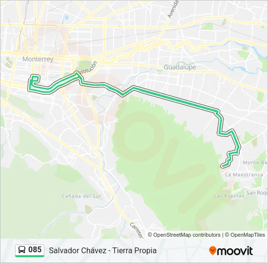 085 Bus Line Map