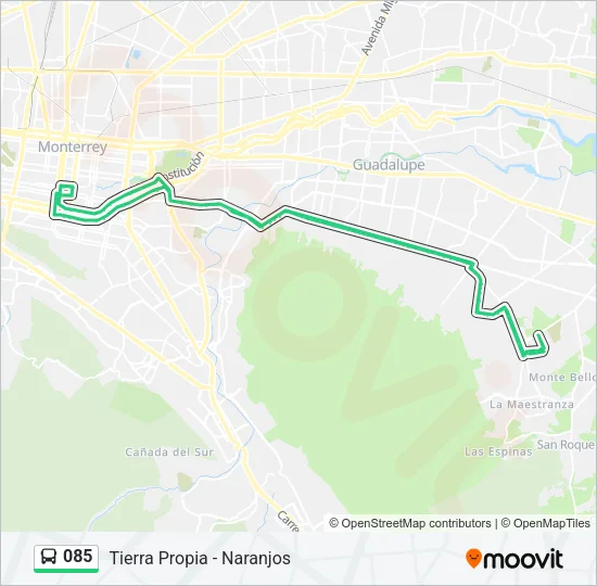 085 Bus Line Map