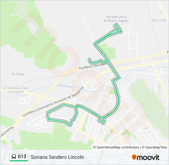 013 Bus Line Map