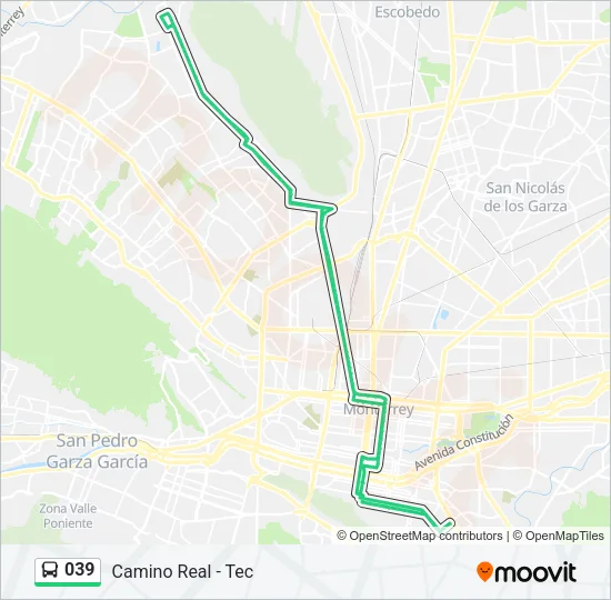 039 Bus Line Map