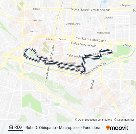REG Bus Line Map