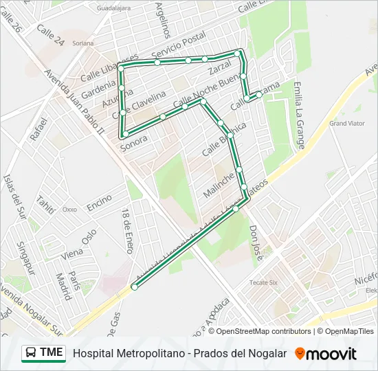 TME Bus Line Map