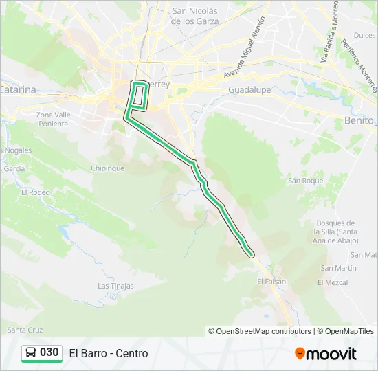 030 Bus Line Map