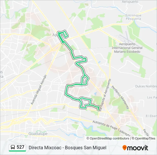 527 Bus Line Map