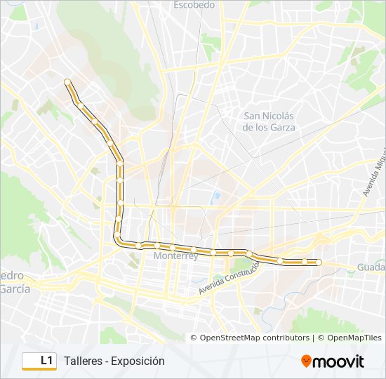 Ruta l1: horarios, paradas y mapas - Talleres - Exposición (Actualizado)