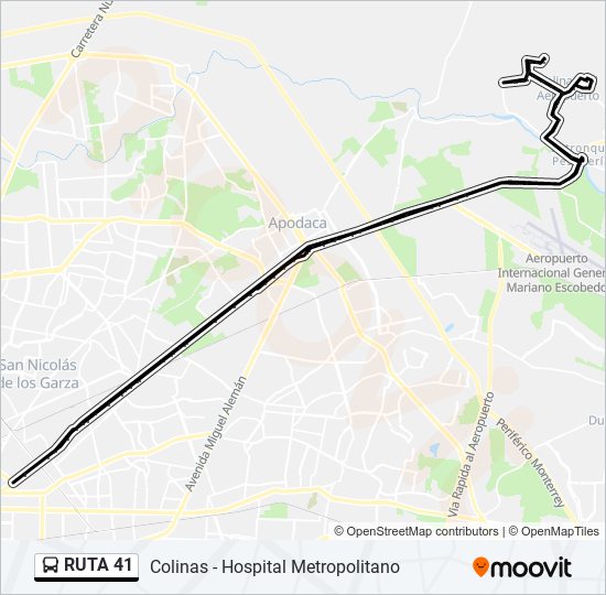 ruta 41 Route: Schedules, Stops & Maps - Colinas - Hospital Metropolitano  (Updated)