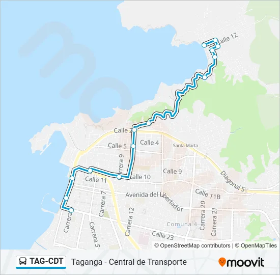 TAG-CDT Bus Line Map