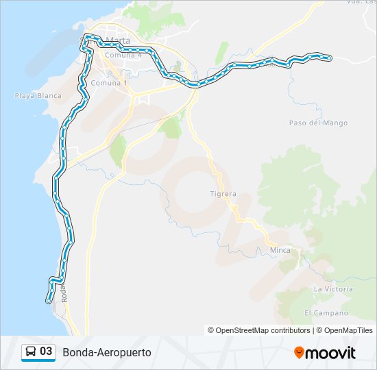 Mapa de 03 de autobús