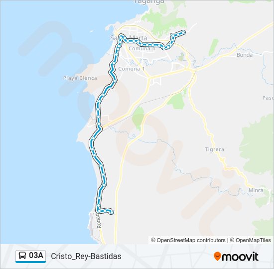 Mapa de 03A de autobús