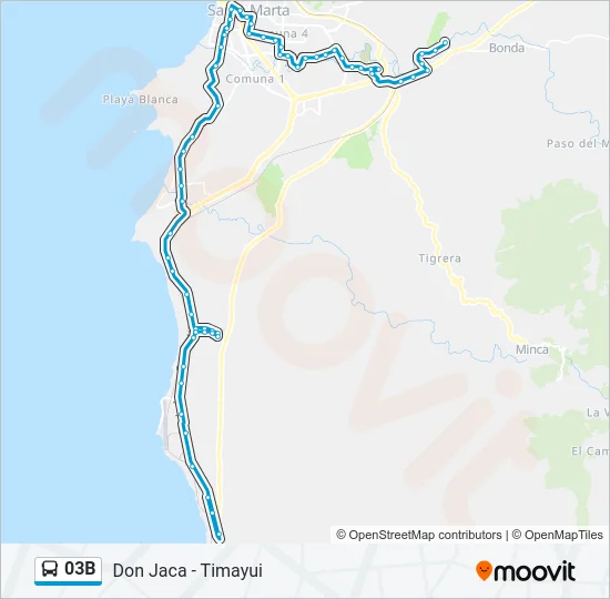 03B Bus Line Map