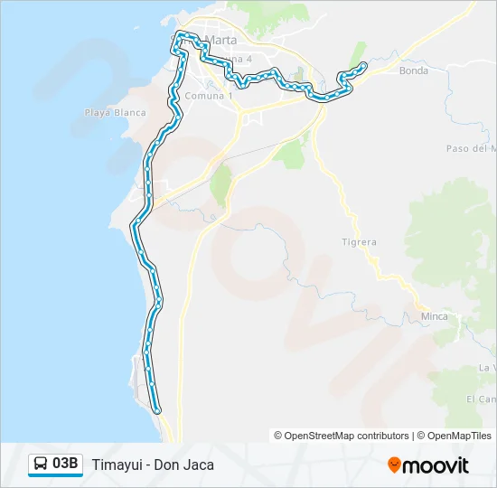 03B Bus Line Map