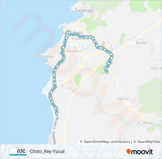 Mapa de 03C de autobús