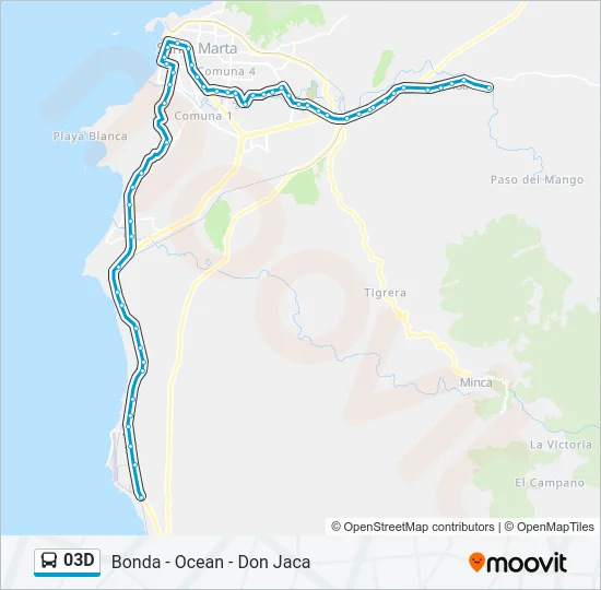 03D Bus Line Map