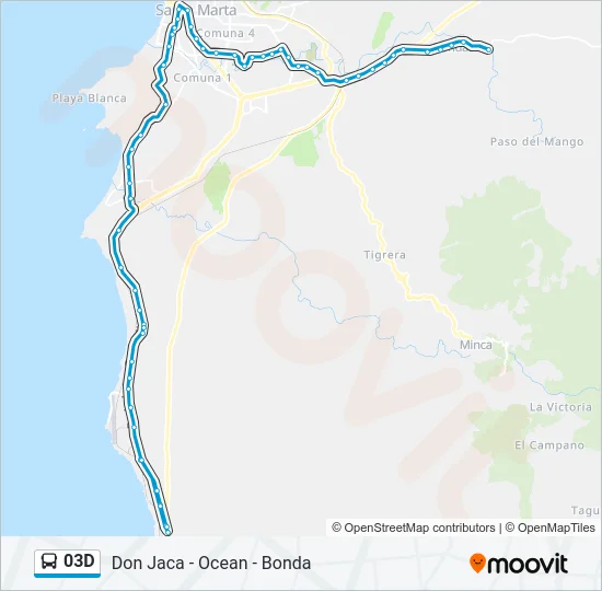 03D Bus Line Map