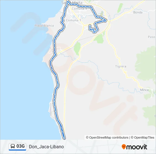 03G Bus Line Map