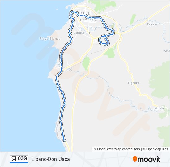 Mapa de 03G de autobús